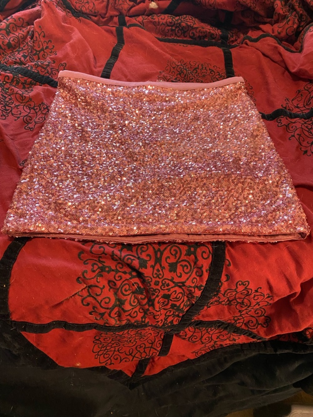 Forever 21 Pink Sequin Mini Skirt